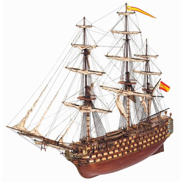 Båtmodell i trä: Santisima Trinidad