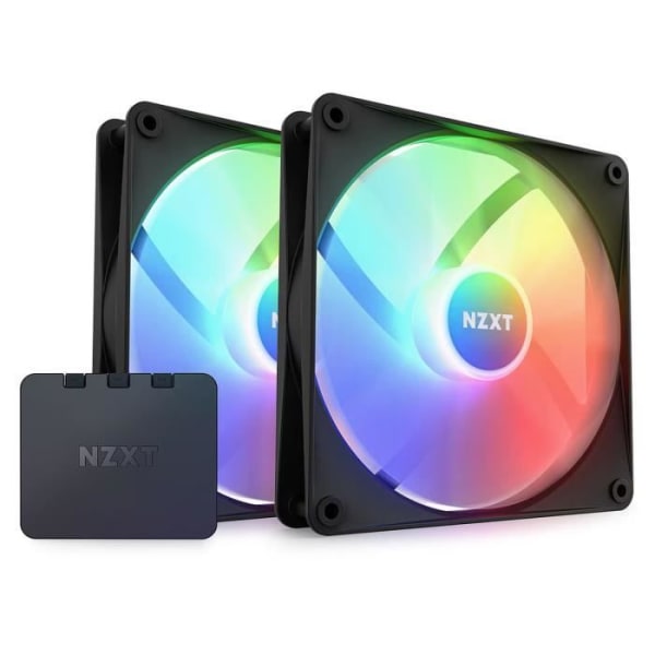 Fläktar - NZXT - F140 Core RGB Dual Pack - 140 mm - PWM RGB med kontroller