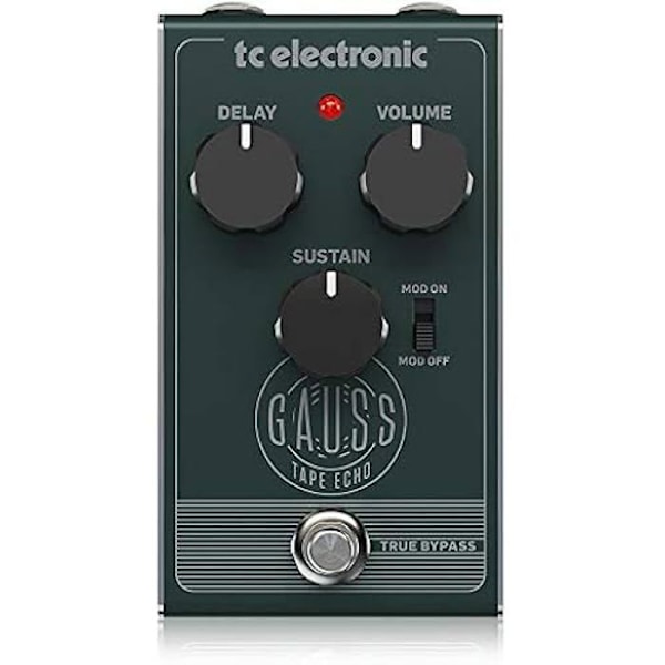 Eko-pedal - TC Electronic - GAUSS TAPE ECHO - Intuitiv kontroll - True Bypass - Drives med 9V batteri