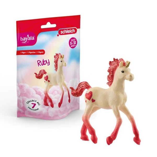 Schleich - 70774 - Samlarbar enhörningsruby, 5 år gammal, BAYALA - statyett, 16 x 12 x 3 cm