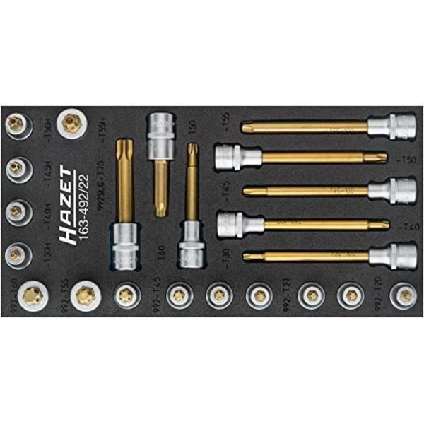 HAZET skruvmejseluttag - 12,5 mm fyrkantig - TORX® inre profil och manipuleringssäker TORX®