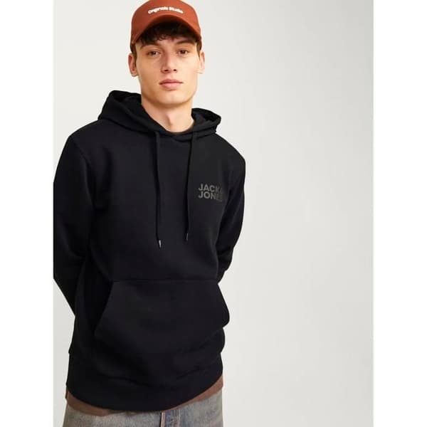 Jack & Jones Essentials Corp Logga Hoodie Man Svart M