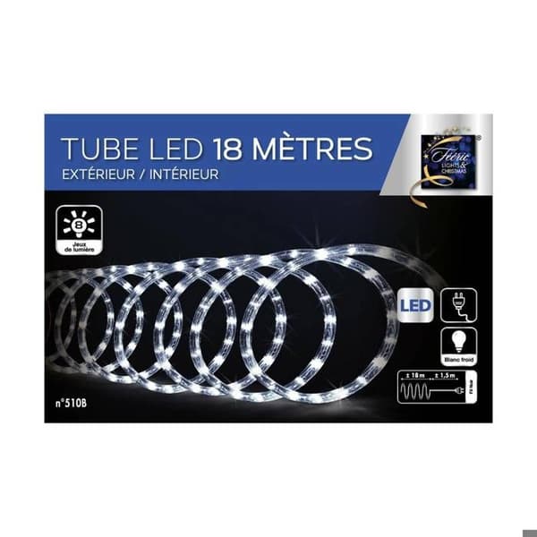Ljusrör 18m 324 LED utomhus kallvitt Vit kyla