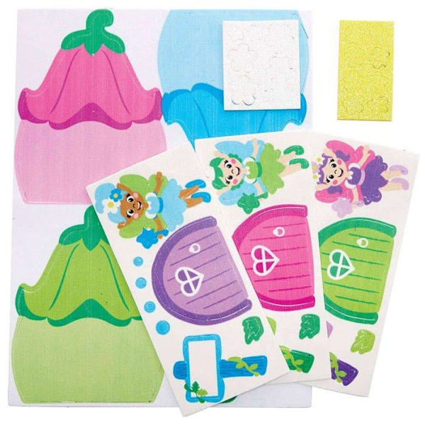 Baker Ross - FC723 - Fairy Pattern Foam Dörrdekorationer - Set om 4, Hantverk för barn ()