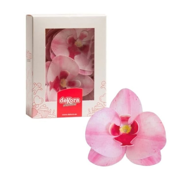 10 ÄTBARE ORKIDÉER 8.5X7.5CM ROSA