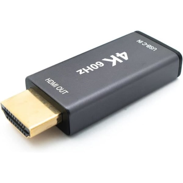 System-S HDMI 4K HDTV Typ A hane till USB 3.1 Typ C hona, Svart