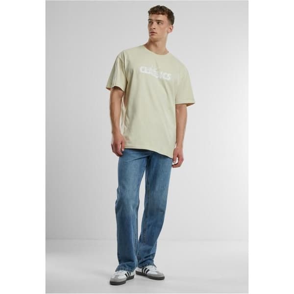 T-shirt oversize Urban Classics Cursive Bold Logo Heavy sand jag