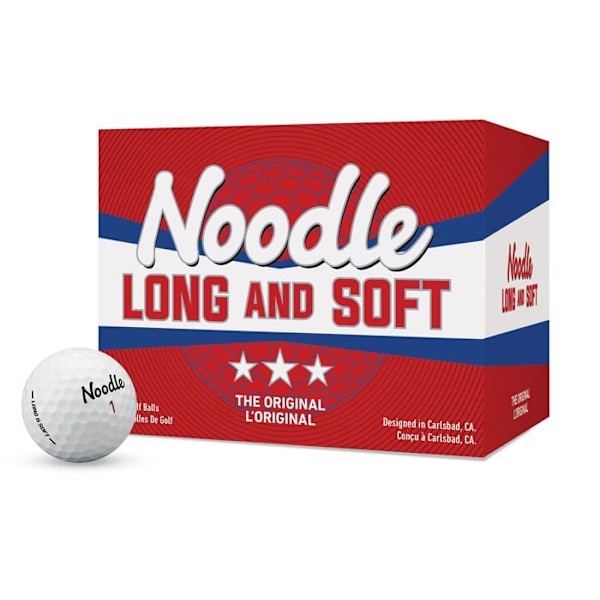 Taylormade golfboll - N7629401 - Långa och mjuka nudlar golfboll unisex, vit, förpackning om 15