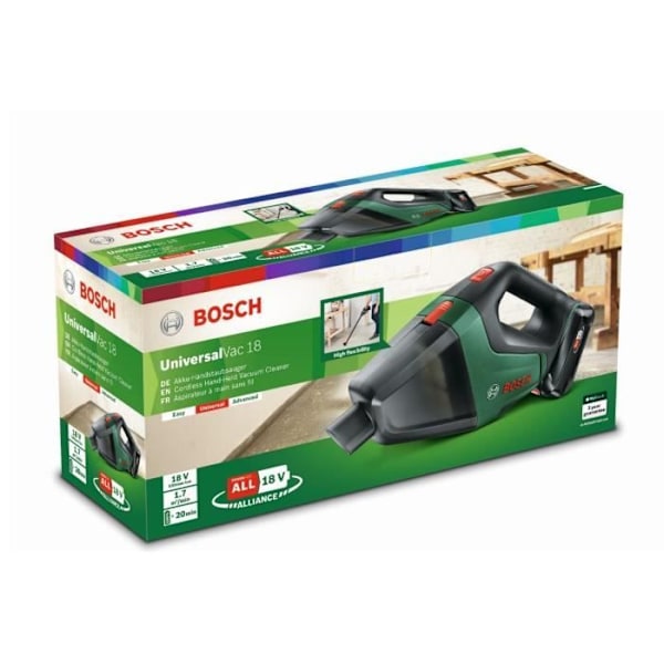 Bosch sladdlös handdammsugare - UniversalVac18 SET 1 batteri 2,5Ah