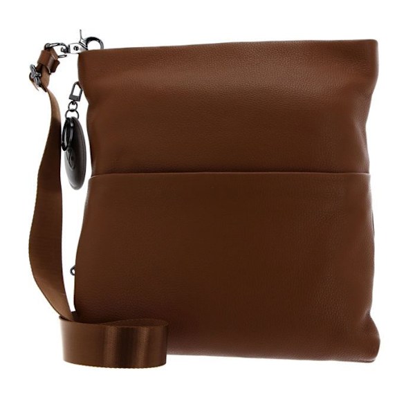 Axelväska - MANDARINA DUCK - Mellow Leather Crossover Bag - Koläder - Brun - 36x33x3 cm kastanj