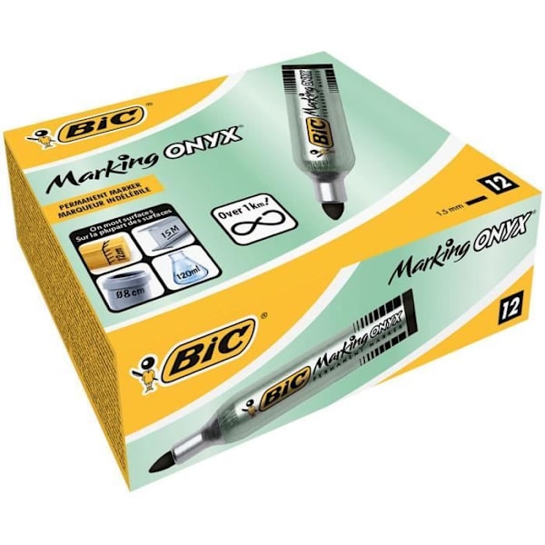 Permanenta markörer BIC Marking Onyx 1482 - Svart Svart