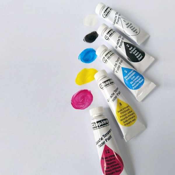 Gouache 10 ml 5 rör