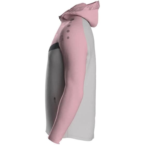 Huvtröja full zip Jako Iconic Ljusgrå/antikrosa/antracitgrå S