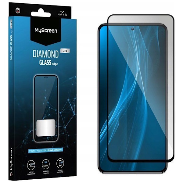 Myscreen skyddsglas Vivo Y35 - Härdat glas för något böjda skärmar DIAMOND GLASS LITE edge FULL GLUE