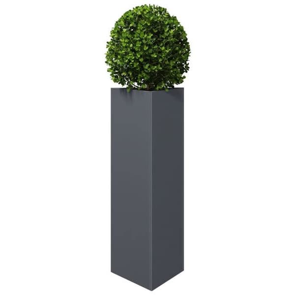 vidaXL Triangulär anthracitblomlåda 30x26x75 cm stål 851147