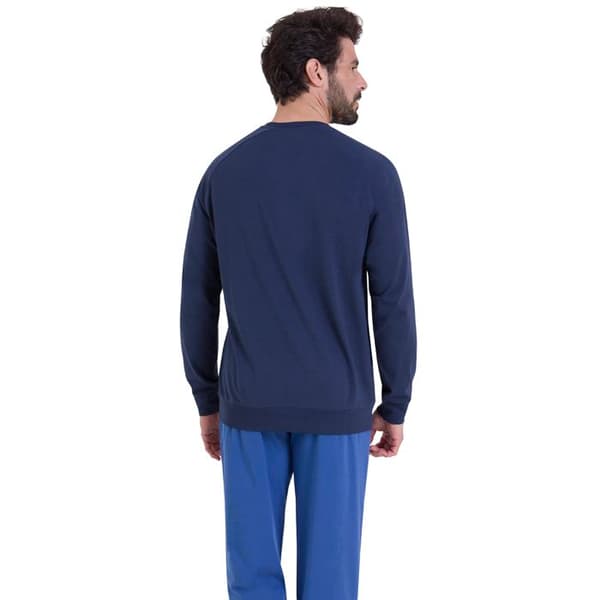 Lång pyjamas herr Winter Athena Marineblå S
