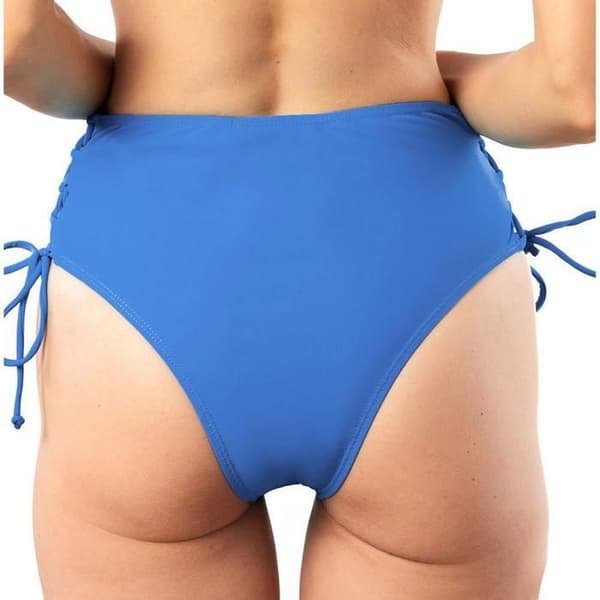 Bas de bikini för kvinnor Sun Project - Blå kung - Hög midja - Tanga-skärning Blå S