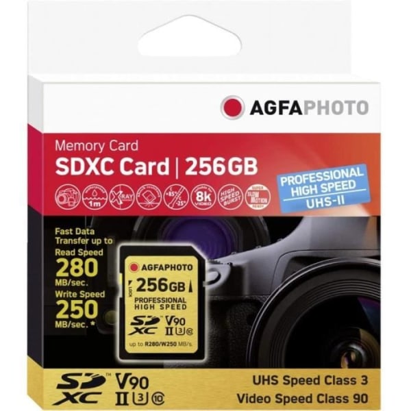 Agfaphoto SDXC UHS II 256GB Professionell HighU3 V90 - 10623