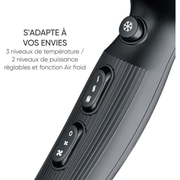 Ionic hårtork - SEVERIN - HT 0167 - Pro - Diffusor & koncentrator - 2300 W - 3 temperaturinställningar - Svart