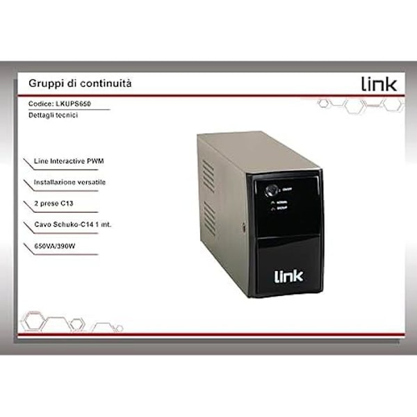 Kontinuitetsgrupp - LINK - lkups650 - 650 VA - 390 W