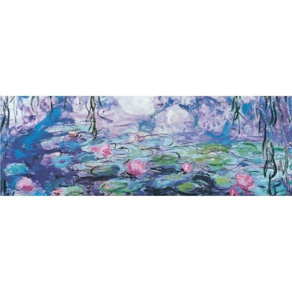 Pussel 1000 bitar panoramisk: Claude Monet: Nymferna Flerfärgad