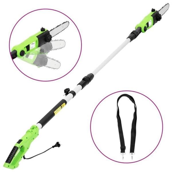 vidaXL Elektrisk teleskopisk kedjesåg 25 cm 710 W