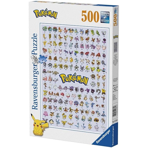 POKÉMON-pussel 500 bitar - Första generationens Pokédex - Ravensburger