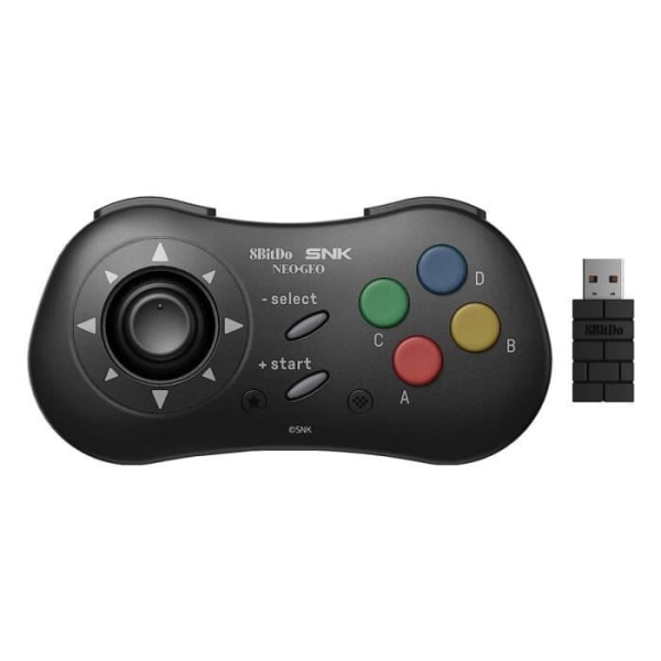 Manett Bluetooth - 8Bitdo - Stil SNK Neo Geo - Kompatibel med PC, Android - Begränsad upplaga - Svart Svart