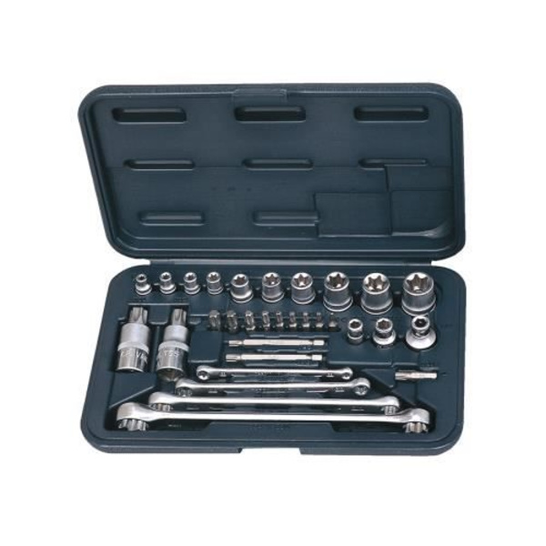 Coffert han/hona TORX®, 1/4" - 3/8" - 1/2" - 31 delar KS TOOLS 922.4302