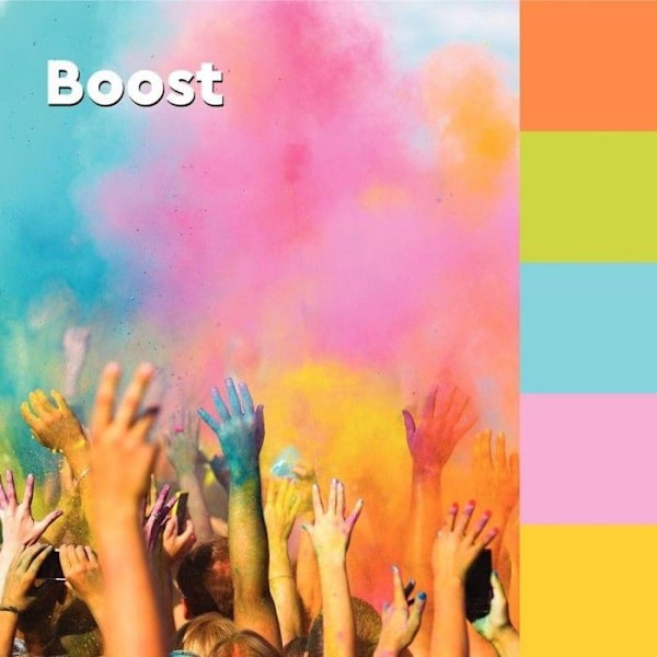 Post-it Super Sticky - Boost - 76 x 127 mm - Paket med 5 - 90 ark - 5 blandade färger orange vital