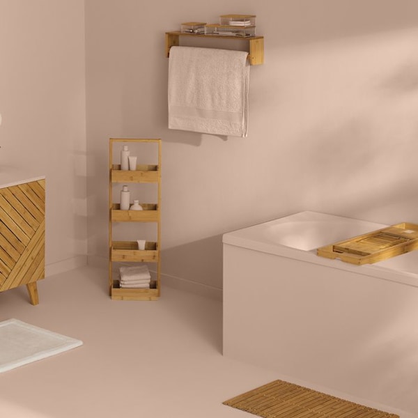 Rullande gallerdurk - Bambus - 40 x 60 cm - Beige - Rektangulär - Utomhus Beige