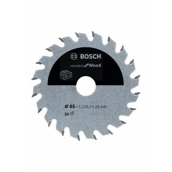 Bosch standard för träcirkelsågblad för sladdlösa sågar 85 x 1,1-0,7 x 15 T20 - 2608837666