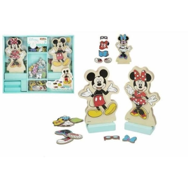 COLORBABY - Woomax-Disney Wooden Dress Game Magn 34 x 28 cm Minnie, - 48725