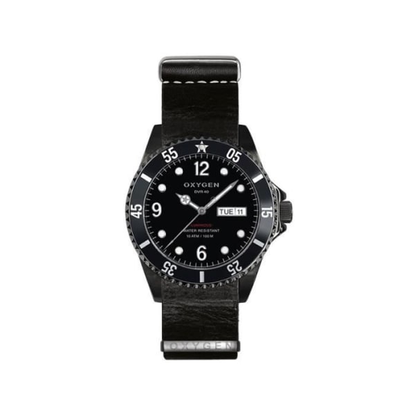 Unisexklocka - OXYGEN - EX-D-MBB-40-NL-BL - Kvarts - Analog - Svart läder Svart