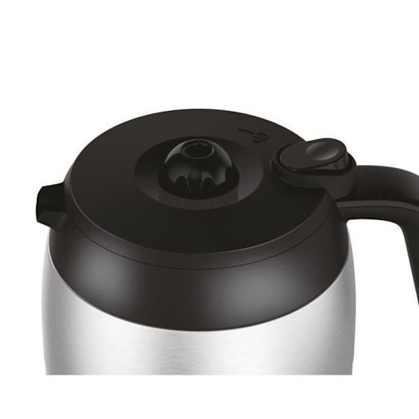 MOULINEX Subito Inox isotermisk filterkaffebryggare, 0,9 L, 8 till 12 koppar, Håller sig varm i 4 timmar, Anti-droppsystem FT360811 Svart