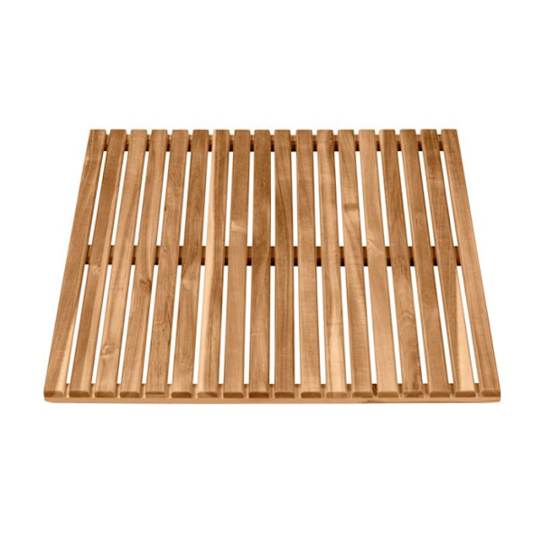 Duschgaller - WENKO - Acaciaträ - Halkfritt - 55 x 55 cm - Inomhus/Utomhus Trä