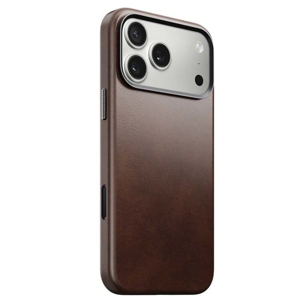 Magsafe-fodral - NOMAD - iPhone 17 Pro Max - Horween-läder - Stötsäker - Mörkbrun brun