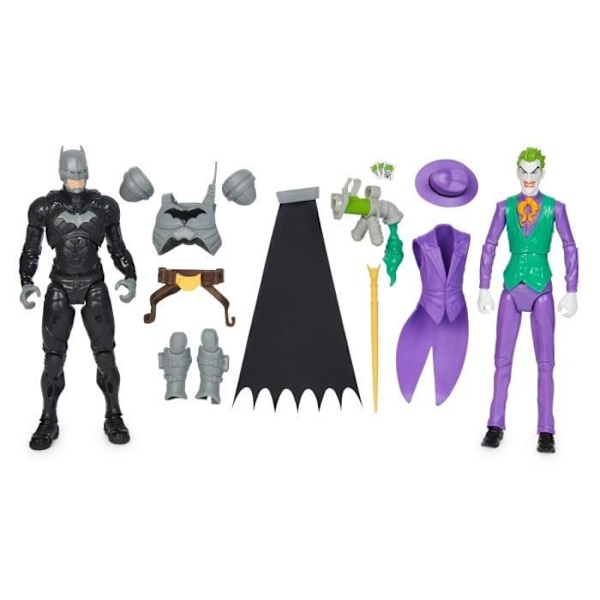 BATMAN - BATTLE PACK Actionfigur 30 CM Batman VS The Joker - Batman Adventures Lila, svart och grå