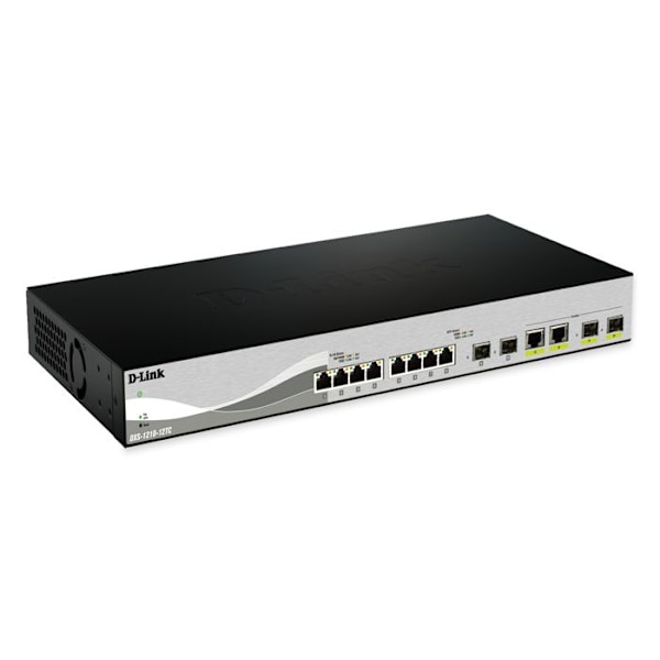 Commutator - DLINK - Smart 12 portar - 10xSFP+ + 2xCombo 10G - Självständig - Intelligent hantering
