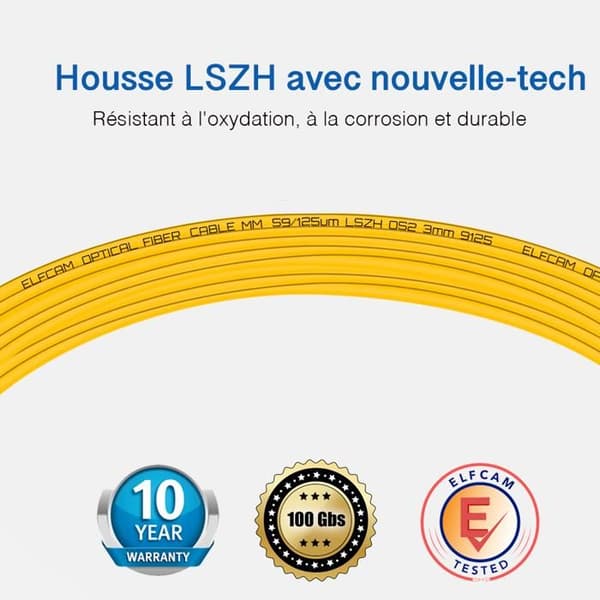 LC/APC till LC/APC OS2 Simplex Fiberkabel (Ref:2886) - 2M