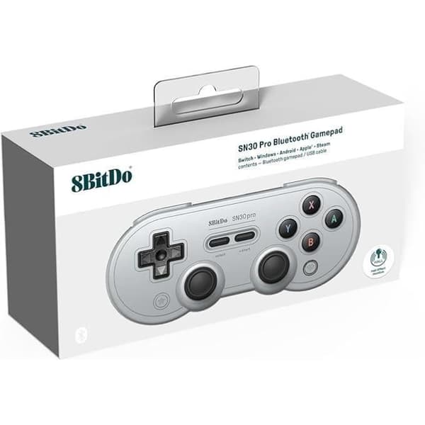 8BitDo SN30 Pro Spelkontroll Hall Effekt Grå grå