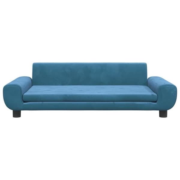 vidaXL Barnsoffa Blå 100x54x33 cm Sammet, Minisoffa, Minisoffa Stol, Mini Barnsoffa, 3196379 Soffa