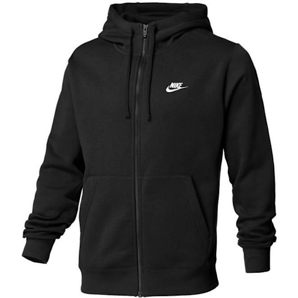 Sweat - NIKE - M NSW CLUB HOODIE FZ BB - Svart - Långa ärmar - Huva Svart S