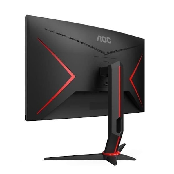 Böjd PC Gamer-skärm - AOC - CQ27G2S/BK - 27" VA QHD 1ms 144Hz HDMI DisplayPort USB HP Pivot Justerbar i höjdled Freesync