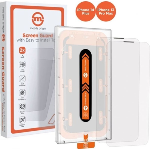 Mobil ursprung - SGA-i14Plus-2pk - Skyddsglas med applicator iPhone 14 Plus / 13 Pro Max, 2 st