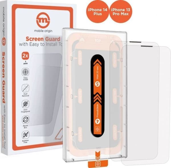 Skyddsglas - Mobil ursprung - SGA-i14Plus-2pk - iPhone 14 Plus / 13 Pro Max - 2 st - Härdat glas