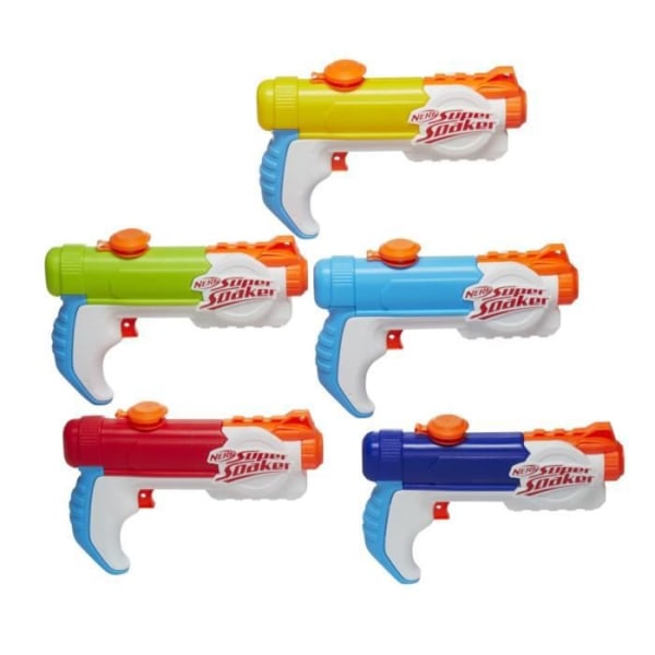 Nerf Super Soaker Multipack Piranha vattenpistoler - Paket med 5 - För barn och vuxna - från 6 år och uppåt Flerfärgad