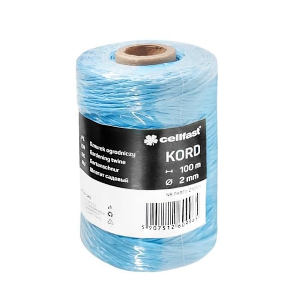 KORD Cellfast trädgårdssnöre med en längd på 100 meter blå