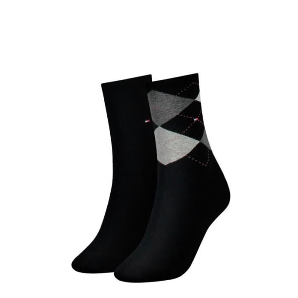 Tommy Hilfiger damstrumpor - hash, 2-pack Svart 39/42