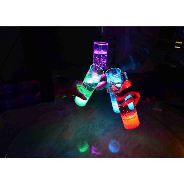 Cocktailglas - Precorn aperitifglas Set med 2 Long Drink-glas i plast med LED-belysning - 400 ML